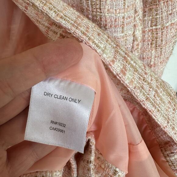 Alfred Dunner womens pink Tweed romancing the stone beaded blazer jacket 12P NWT - Picture 6 of 8